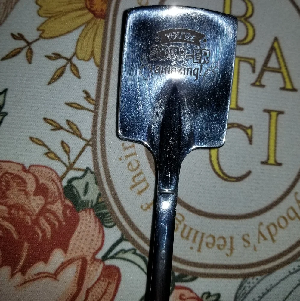 'You're Soup-er Amazing' Engraved Silver Spoon